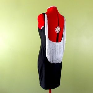 Vintage White Fringed Party Dress